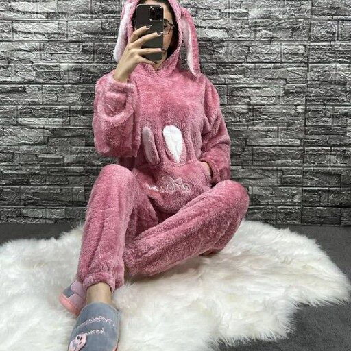 ست هودی وشلوارخرگوشی تدی