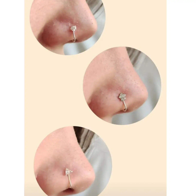 پرسینگ فیک بینی نقره اصل۹۲۵