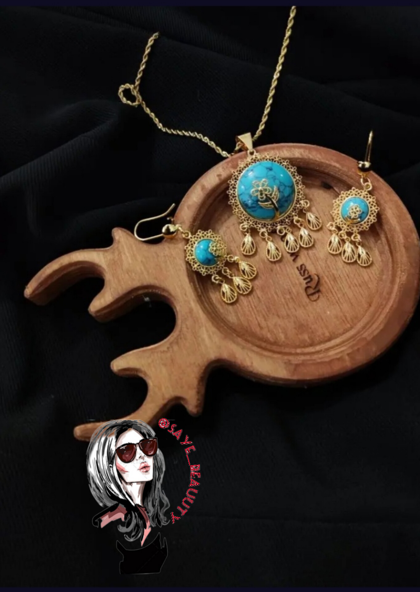 قیمت وخرید نیم ست فیروزه