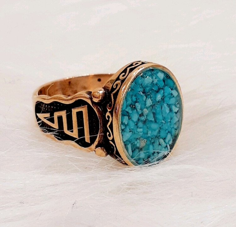 انگشترفیروزه کوب مردانه