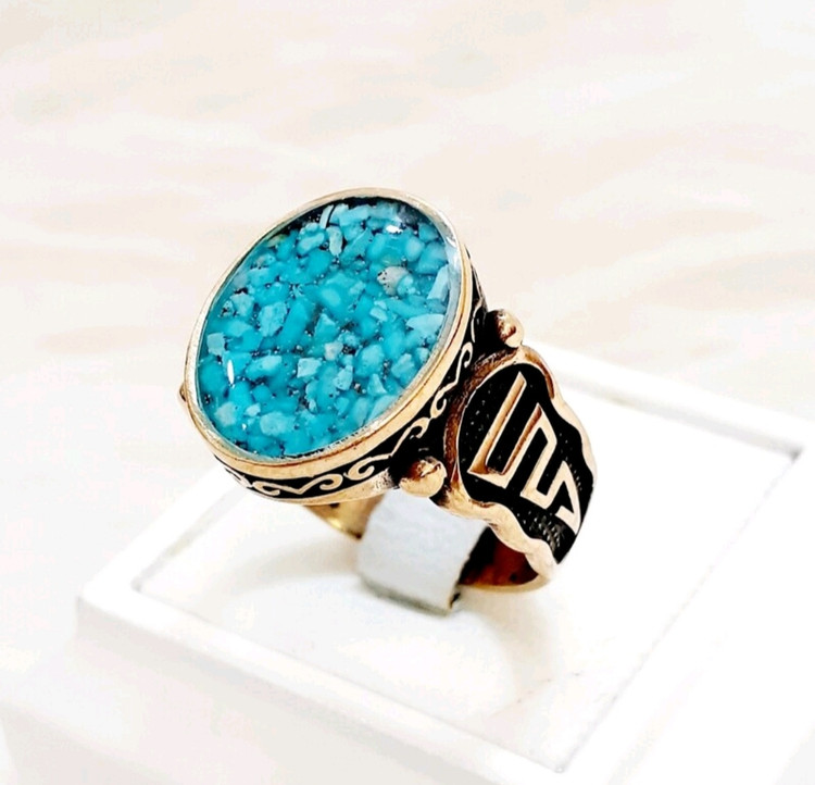 مشخصات قیمت وخرید انگشترفیروزه مردانه