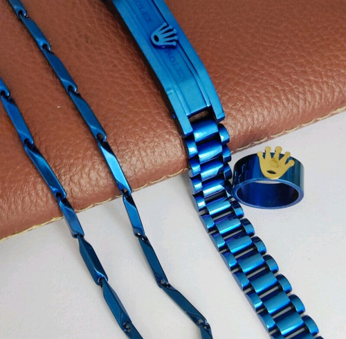ست مردانه رولکس وارداتی رنگ ابی