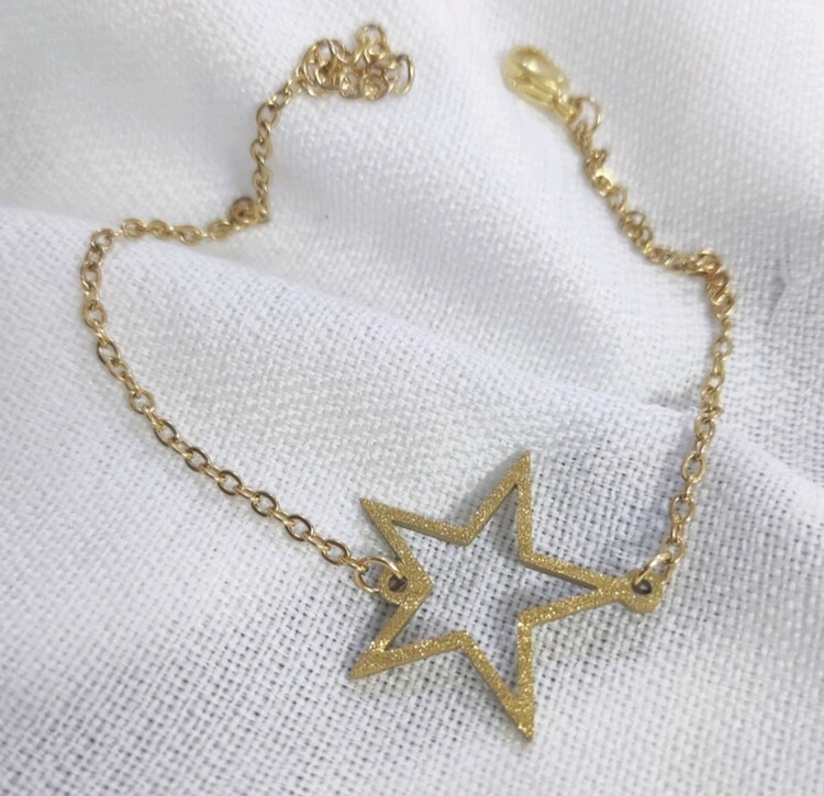 قیمت وسفارش دستبندزنانه استیل طرح ستاره