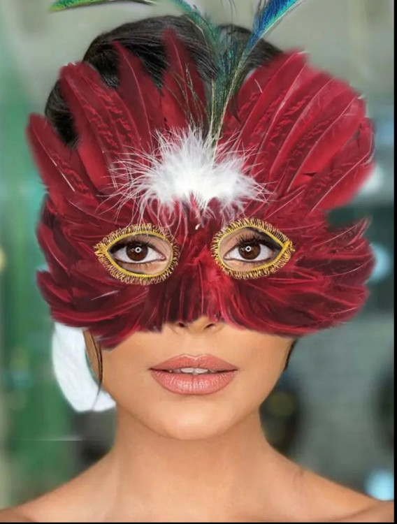 نقاب بالماسکه پردار