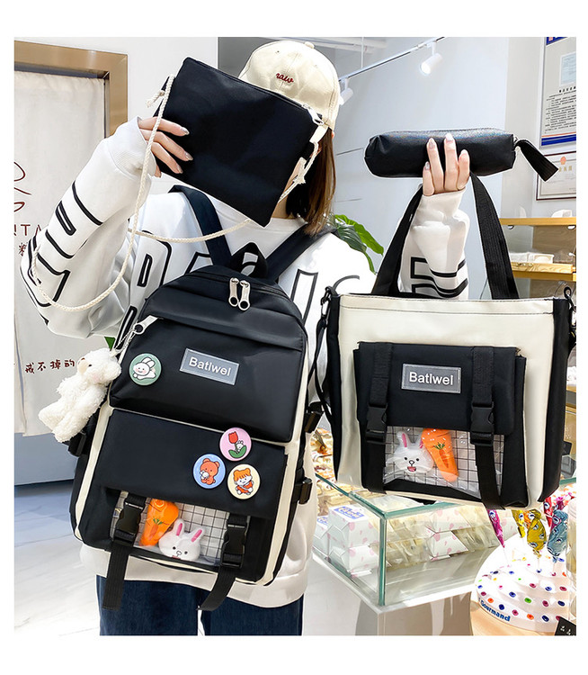 ست کوله پشتی وکیف چهارتیکه خرگوش وهویج برزنت