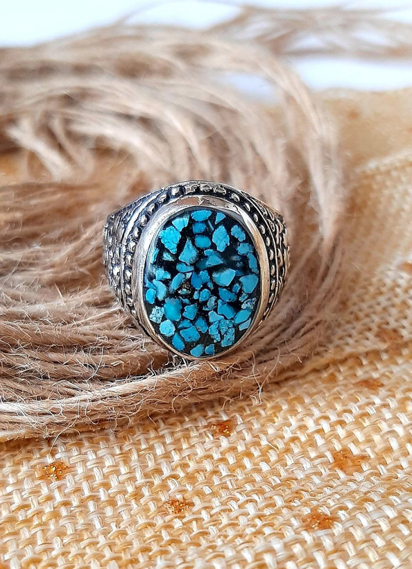 مشخصات قیمت وخریدانگشترمردانه فیروزه نیشابور