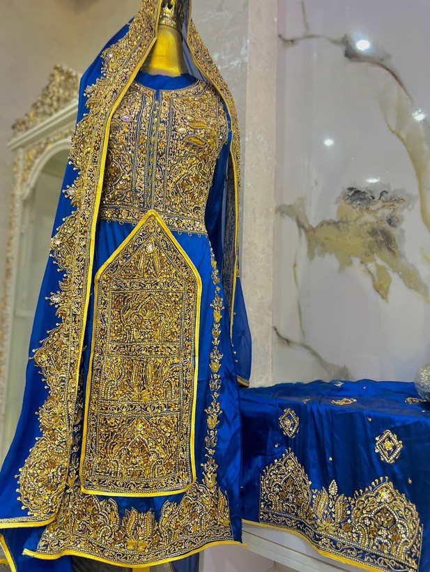 مشخصات وخریدلباس بلوچی عروس سنگ دوزی بادست